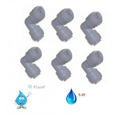 Water purifier connector 2 minutes quick connector water purifier 4040 elbow filter water dispenser PE pipe water machine accessories (1 / 4L type through) - B075Q59B43